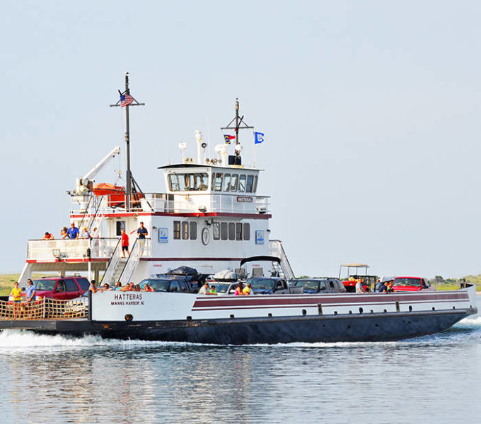 A ferry on a boat